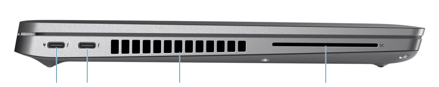 숫자 표기를 덜어낸 Dell Latitude 5430 좌측 Thunderbolt 4 USB-C 두 개 공식 이미지