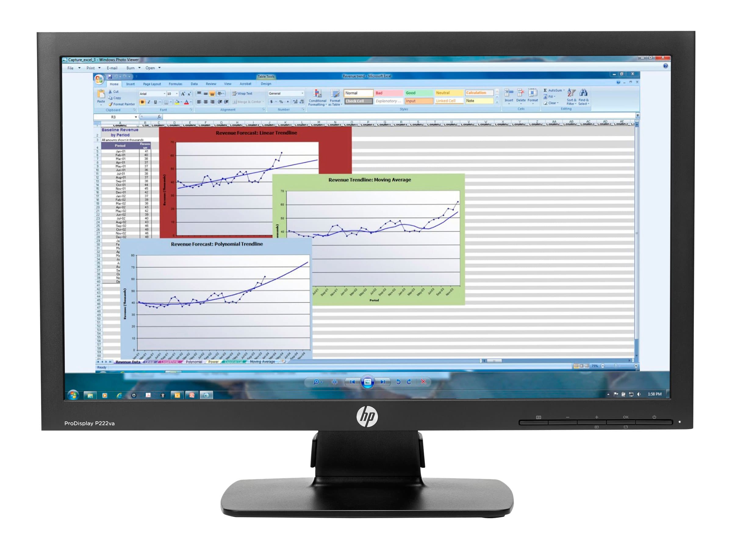 HP P222va 정면