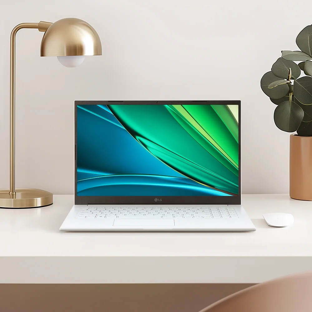 책상 위에 놓인 LG 울트라PC 15U50Q 공식 제품 이미지
