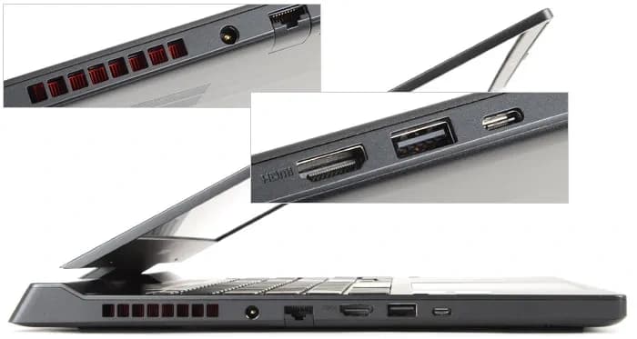삼성 Odyssey NT850XCJ 사용자 기준 왼쪽 포트 참고 사진